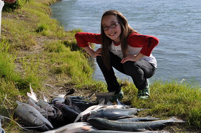 red salmon Kenai River bank fishing